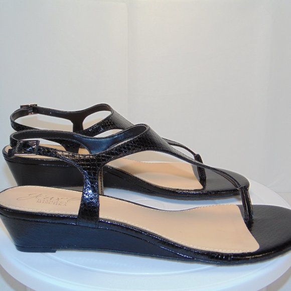 Jewel Badgley Mischka Blk Sandals Size 8 - Picture 6 of 8